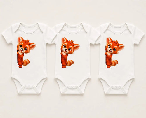 Castino® Peekaboo Tina Baby Bodysuit Set – 3 Pack 100% Cotton Short Sleeve